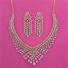 American Diamond Classic Necklace with Rhodium Plating 2 Tone Plating Carat Plating