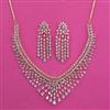 American Diamond Classic Necklace with Rhodium Plating 2 Tone Plating Carat Plating