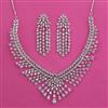 American Diamond Classic Necklace with Rhodium Plating 2 Tone Plating Carat Plating