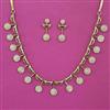 American Diamond Delicate Necklace with Rhodium Plating 2 Tone Plating Mehndi Plating Carat Plating