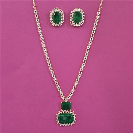 American Diamond Classic Necklace with Carat Plating
