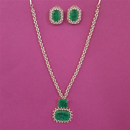 American Diamond Hazoorilal Necklace with Carat Plating
