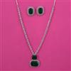 American Diamond Classic Necklace with Rhodium Plating