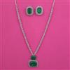 American Diamond Classic Necklace with Rhodium Plating