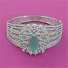 American Diamond Broad Kada with Rhodium Plating