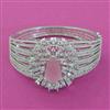 American Diamond Broad Kada with Rhodium Plating
