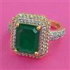 American Diamond Adjustable Ring with 2 Tone Plating
