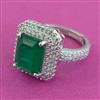 American Diamond Adjustable Ring with Rhodium Plating