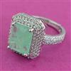 American Diamond Adjustable Ring with Rhodium Plating