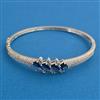 American Diamond Openable kada with Rhodium Plating