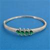 American Diamond Openable kada with Rhodium Plating