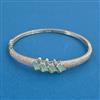 American Diamond Openable kada with Rhodium Plating
