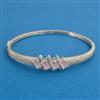 American Diamond Openable kada with Rhodium Plating