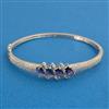 American Diamond Openable kada with Rhodium Plating