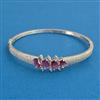 American Diamond Openable kada with Rhodium Plating