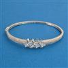American Diamond Openable kada with Rhodium Plating