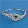 American Diamond Openable kada with Rhodium Plating