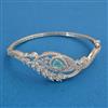 American Diamond Openable kada with Rhodium Plating