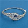 American Diamond Openable kada with Rhodium Plating