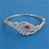 American Diamond Openable kada with Rhodium Plating