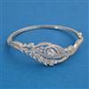 American Diamond Openable kada with Rhodium Plating