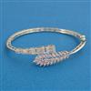 American Diamond Openable kada with Rhodium Plating