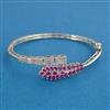 American Diamond Openable kada with Rhodium Plating
