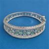 American Diamond Broad Kada with Rhodium Plating