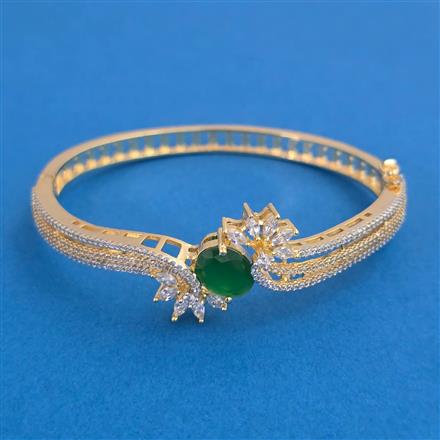 American Diamond Openable kada with 2 Tone Plating Mehndi Plating