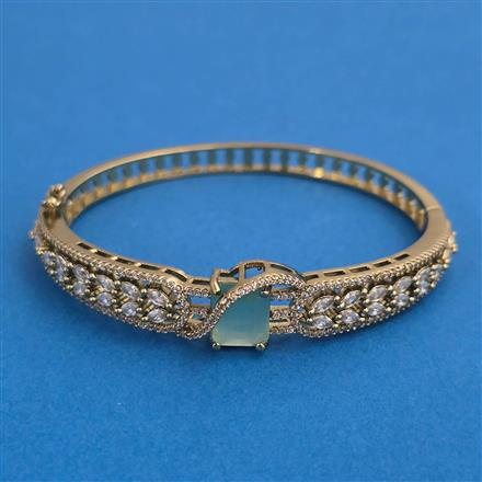 American Diamond Openable kada with Mehndi Plating