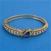 American Diamond Openable kada with Mehndi Plating