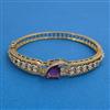 American Diamond Openable kada with Mehndi Plating