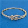 American Diamond Openable kada with Rhodium Plating 2 Tone Plating Mehndi Plating