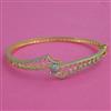 American Diamond Openable kada with Rhodium Plating 2 Tone Plating Mehndi Plating
