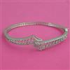 American Diamond Openable kada with Rhodium Plating 2 Tone Plating Mehndi Plating