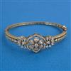 American Diamond Openable kada with Rhodium Plating 2 Tone Plating Mehndi Plating