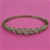 American Diamond Openable kada with Rhodium Plating 2 Tone Plating Mehndi Plating