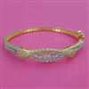 American Diamond Openable kada with Rhodium Plating 2 Tone Plating Mehndi Plating