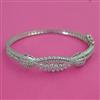 American Diamond Openable kada with Rhodium Plating 2 Tone Plating Mehndi Plating