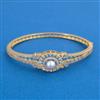 American Diamond Openable kada with Rhodium Plating 2 Tone Plating Mehndi Plating