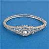 American Diamond Openable kada with Rhodium Plating 2 Tone Plating Mehndi Plating