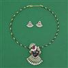 American Diamond Temple Pendant Set with 2 Tone Plating