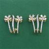 American Diamond Classic Earring with Rhodium Plating 2 Tone Plating