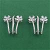 American Diamond Classic Earring with Rhodium Plating 2 Tone Plating