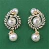 American Diamond Pearl Earring with Rhodium Plating 2 Tone Plating