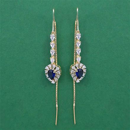 American Diamond Classic Earring with 2 Tone Plating