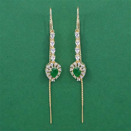 American Diamond Classic Earring with 2 Tone Plating