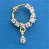 American Diamond Delicate Nose Ring with 2 Tone Plating