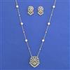American Diamond Classic Pendant Set with 2 Tone Plating