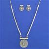 American Diamond Classic Necklace with 2 Tone Plating